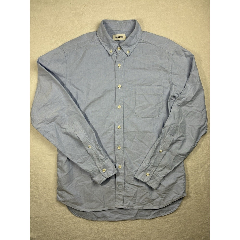 Taylor Stitch Oxford Shirt Men's 42 Long Sleeve Button-Down Solid Blue Casual